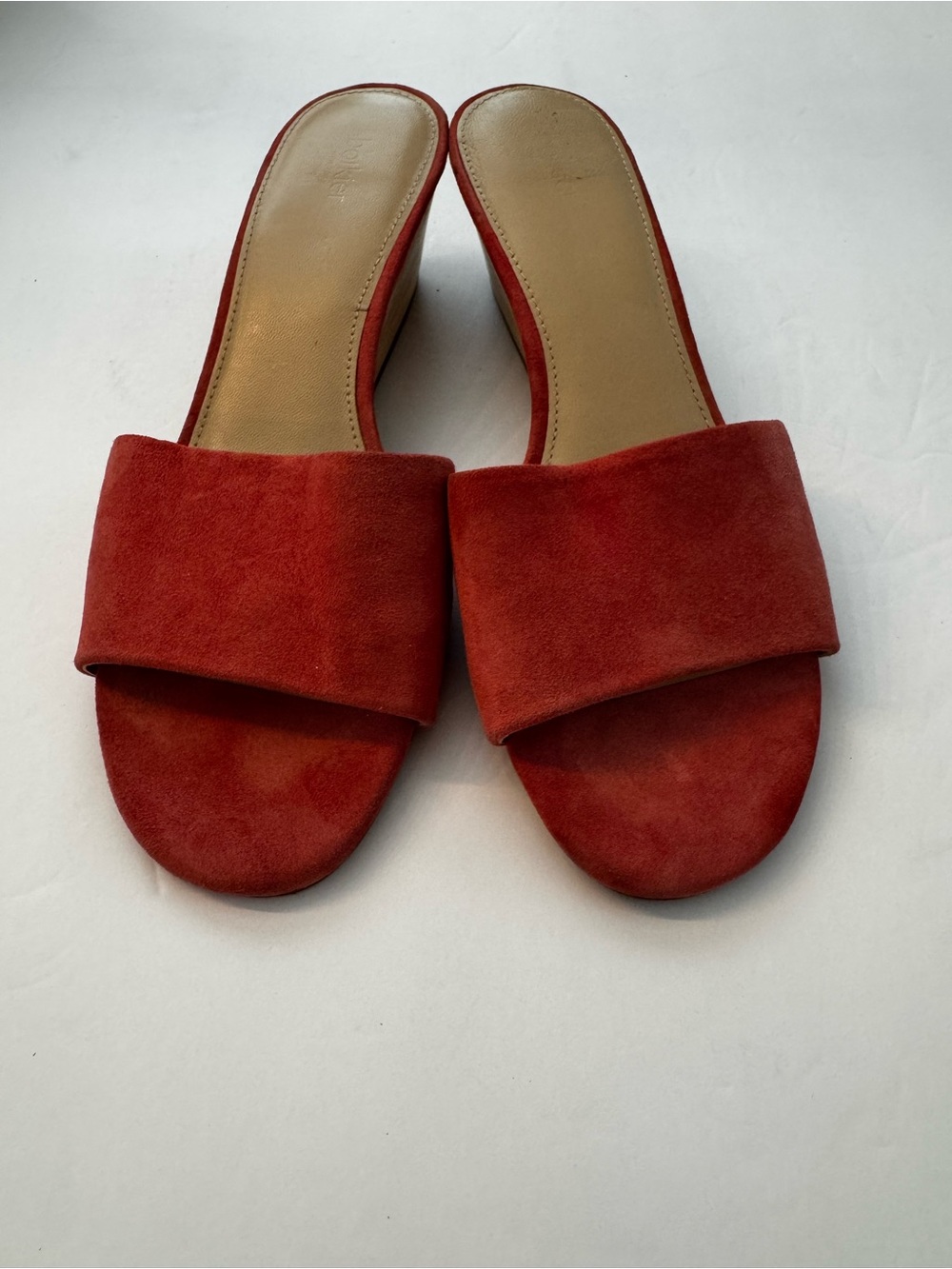 Botkier Carlie Coral Suede Slide Mules Slip On size 9